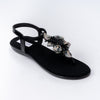 Glow Wing - Black Flats Sandal