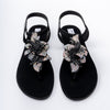 Glow Wing - Black Flats Sandal