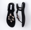 Glow Wing - Black Flats Sandal