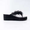 Graceful Petal - Black Casual Heels