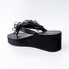 Graceful Petal - Black Casual Heels