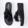 Graceful Petal - Black Casual Heels