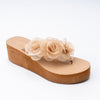 Graceful Petal - Beige Casual Heels