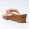 Graceful Petal - Beige Casual Heels