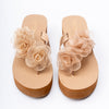 Graceful Petal - Beige Casual Heels