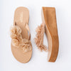 Graceful Petal - Beige Casual Heels