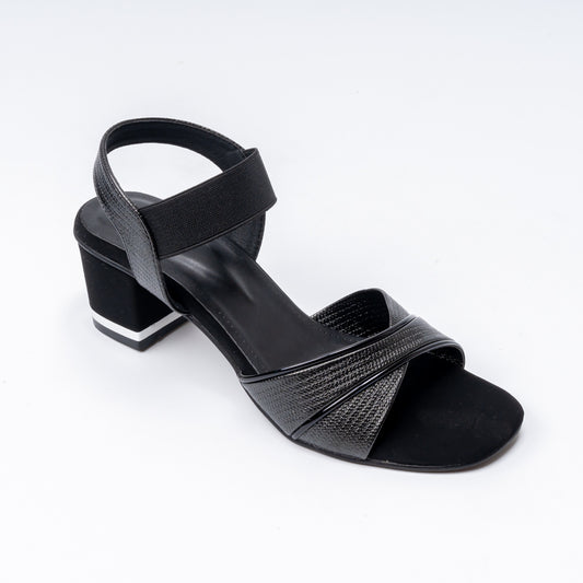 Ivory Luxe - Black Block Sandals