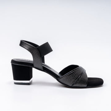 Ivory Luxe - Black Block Sandals