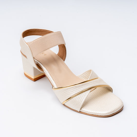 Ivory Luxe - Gold Block Sandals