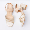 Ivory Luxe - Gold Block Sandals