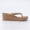 Gleam Wedge - Beige Platform Heels