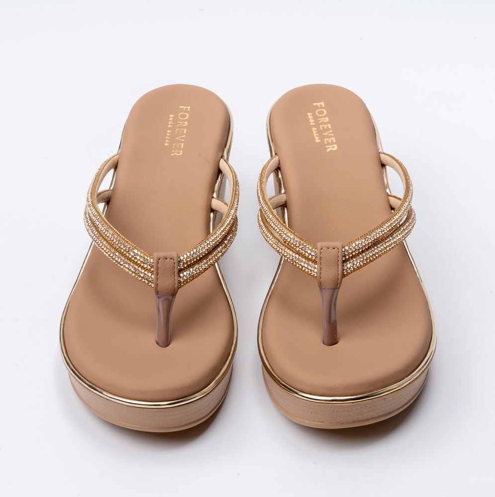 Gleam Wedge - Beige Platform Heels - view 4