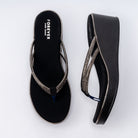 Gleam Wedge - Black Platform Heels - view 5