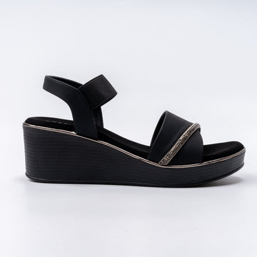 Midnight Glam - Black Wedges