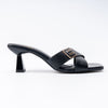 Cross Vine Logo - Black Casual Heel