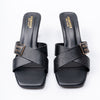 Cross Vine Logo - Black Casual Heel