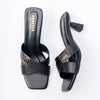 Cross Vine Logo - Black Casual Heel