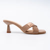 Cross Vine Logo - Beige Casual Heel