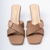 Cross Vine Logo - Beige Casual Heel