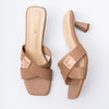 Cross Vine Logo - Beige Casual Heel