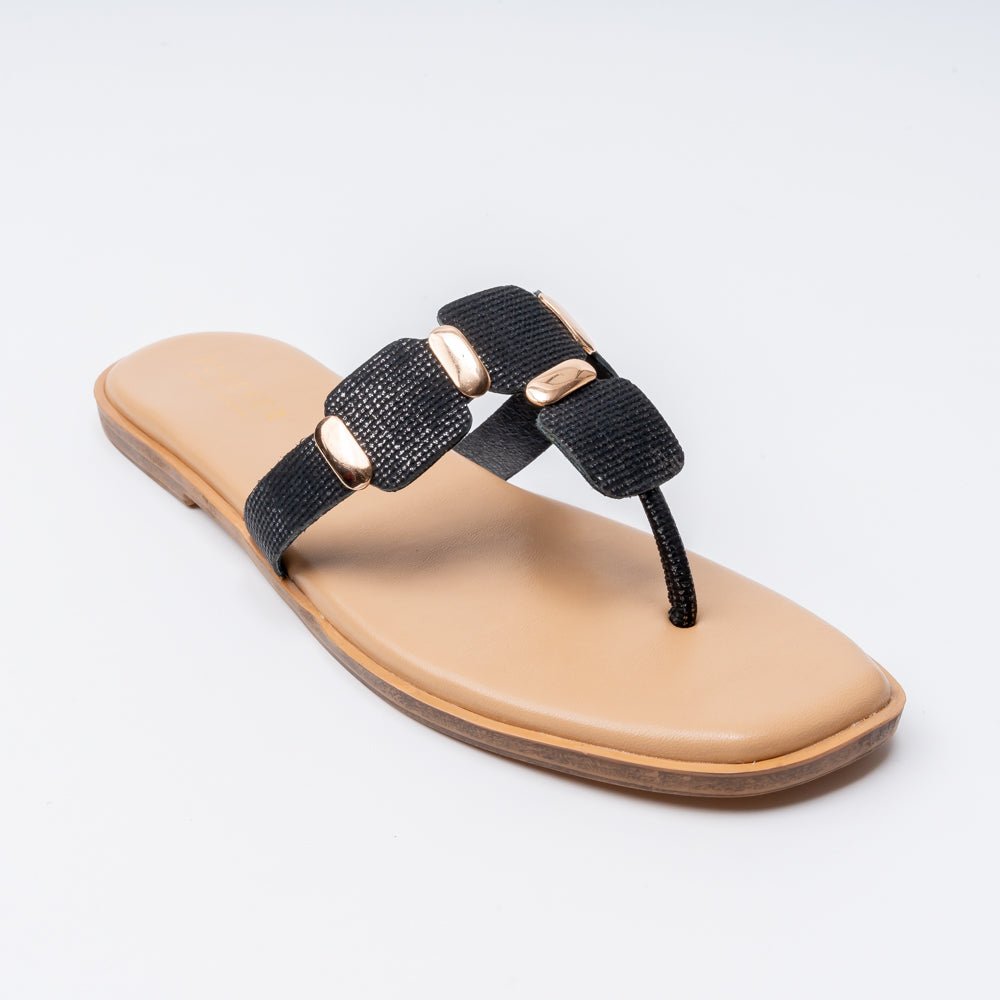 Radiant Step Slides - Black Flats - view 2