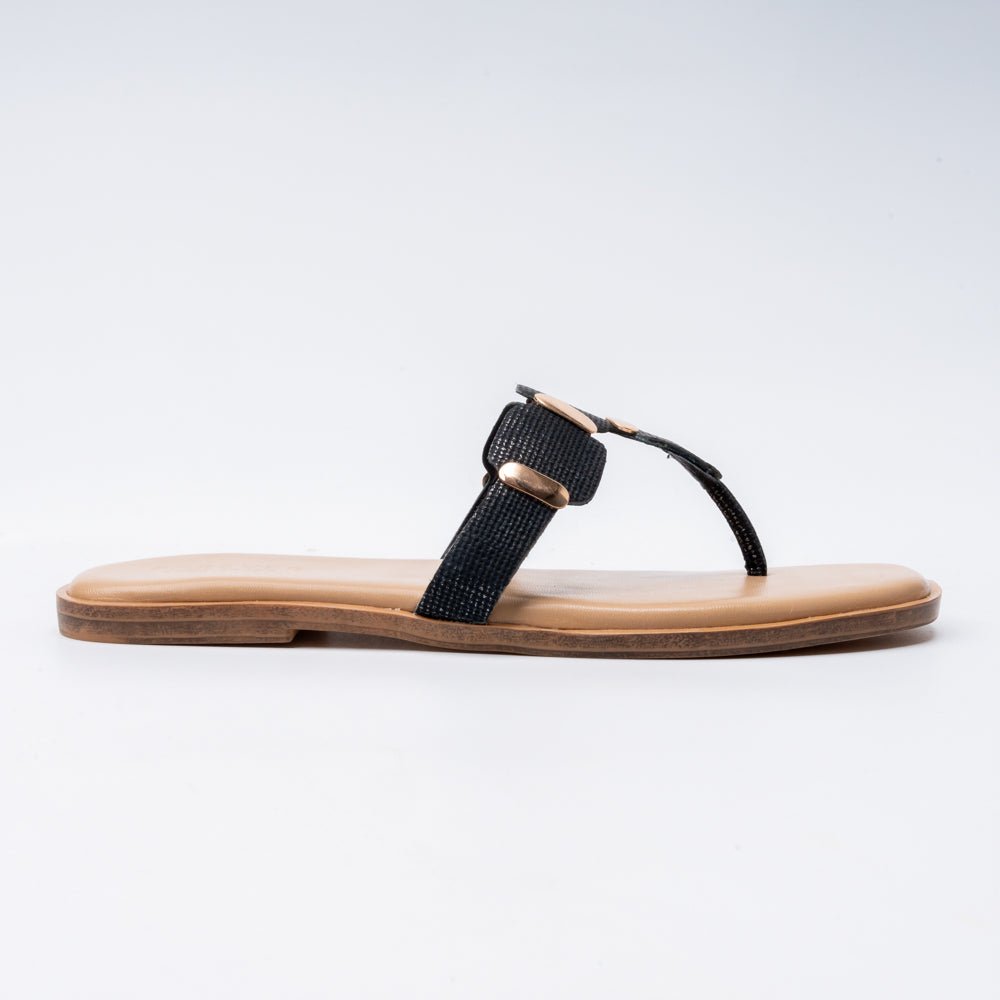 Radiant Step Slides - Black Flats
