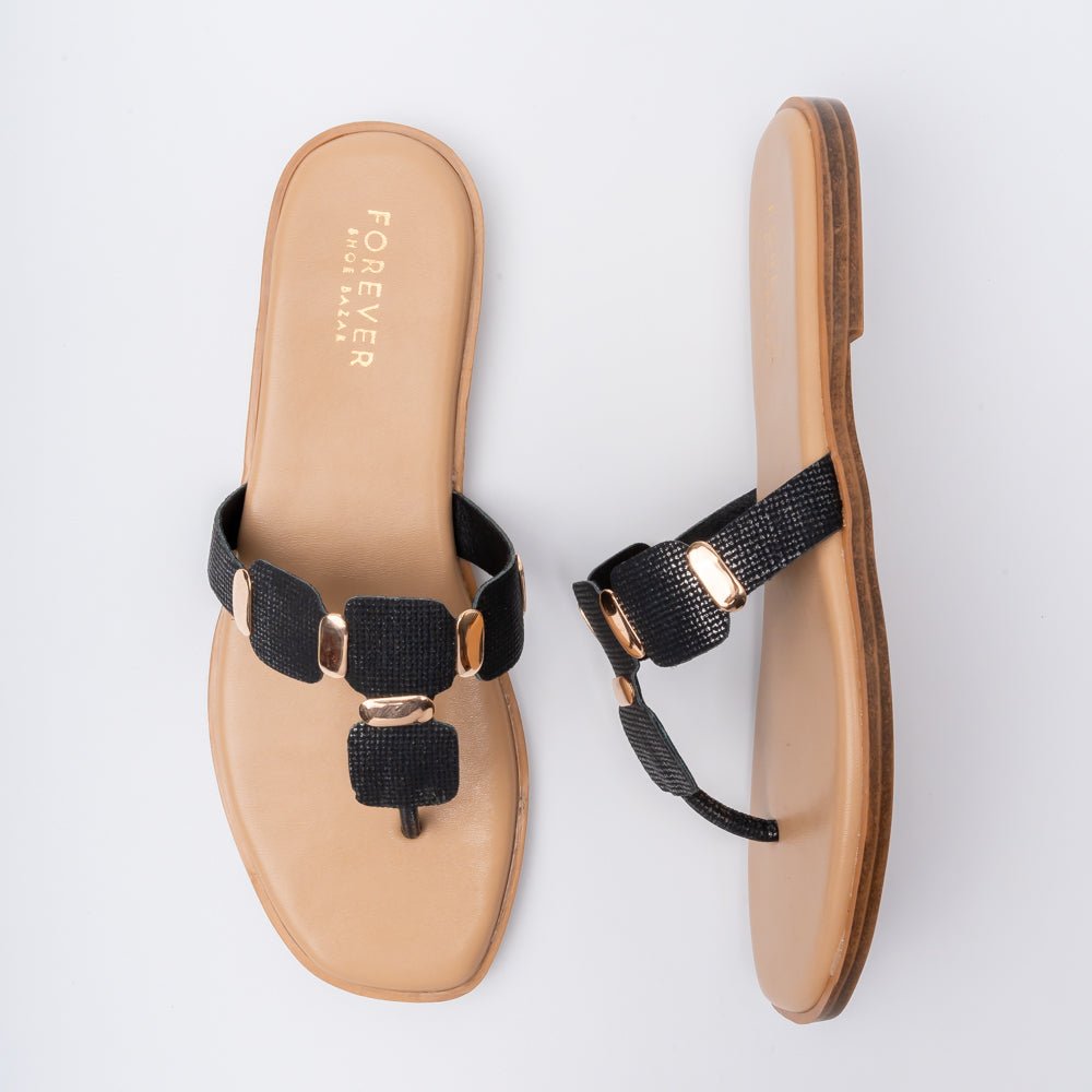 Radiant Step Slides - Black Flats - view 5