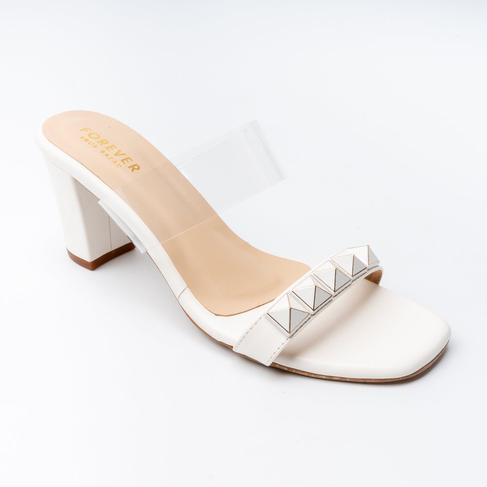 Urban Charm - White Casual Heel - view 3
