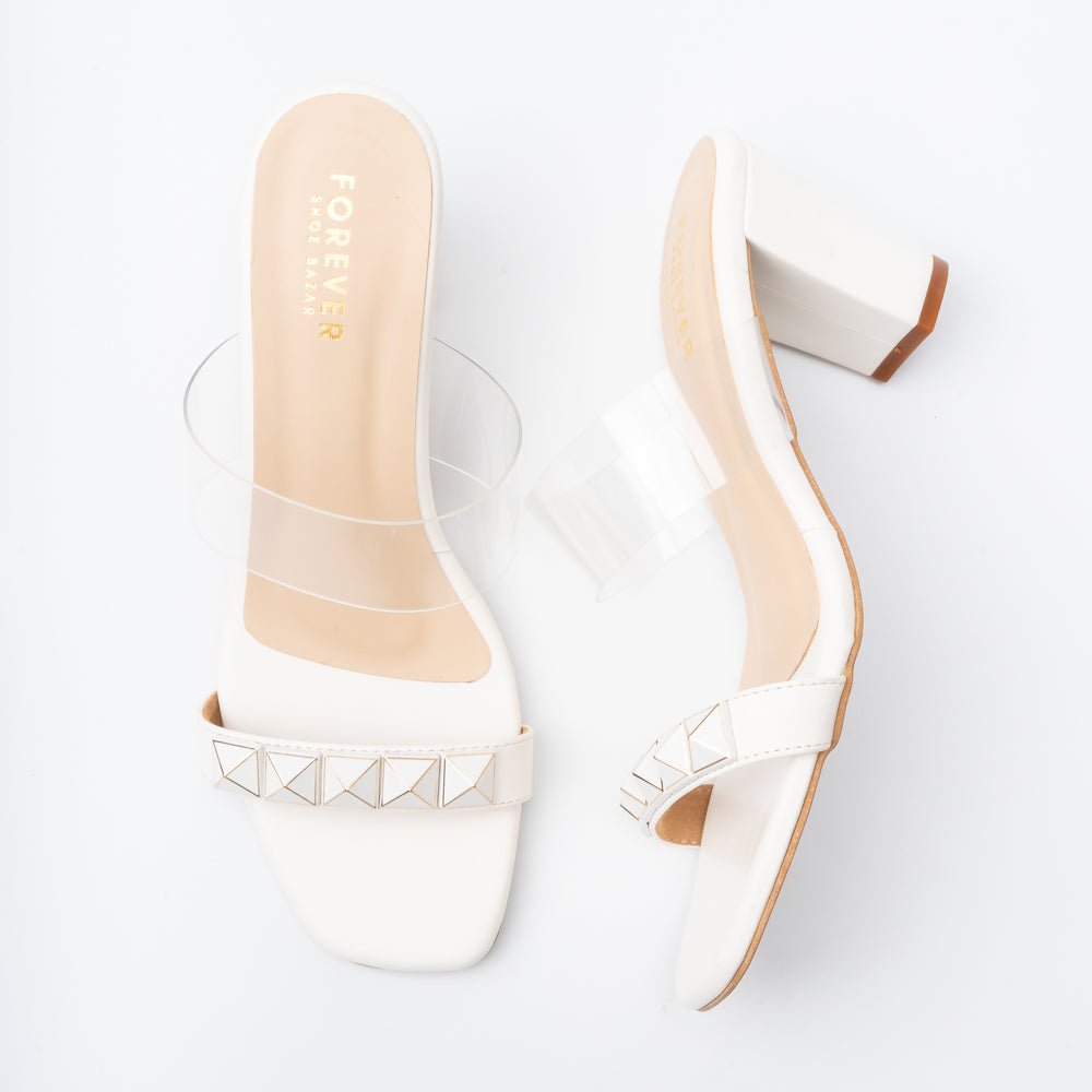 Urban Charm - White Casual Heel - view 6