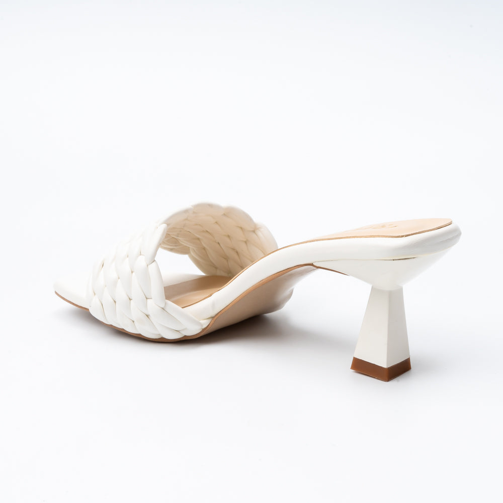 Elara Braided - White Casual Heels - view 4