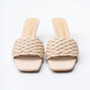 Elara Braided - Cream Casual Heels