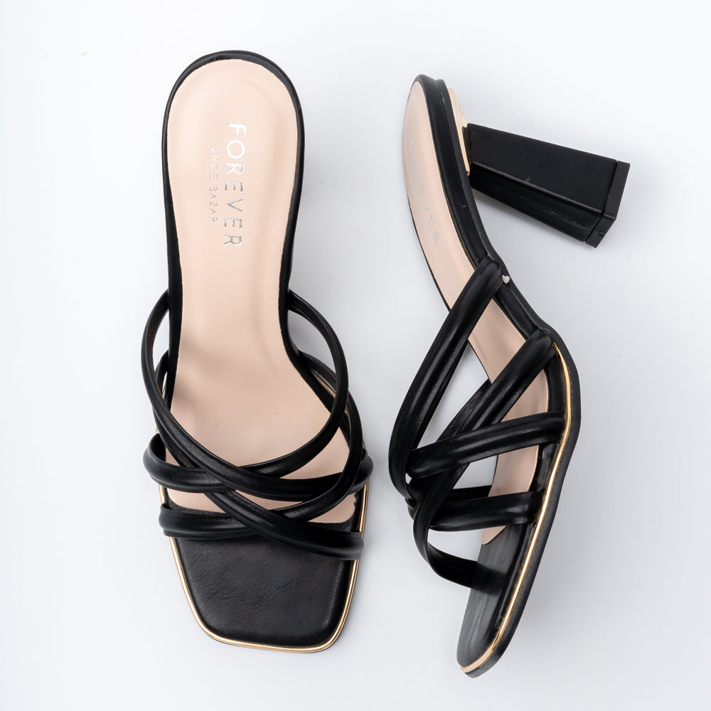 Midnight Strata - Black Casual Heels - view 6