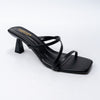 Strappy - Black Kitten Heel