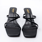 Strappy - Black Kitten Heel - view 5