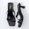 Strappy Black Kitten-Heel