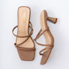Strappy - Beige Kitten‑Heel