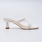 Strappy - White Kitten Heel - view 2