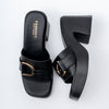 Buckle It Mule – Black Casual