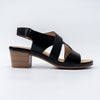 Lunar Straps - Black Block Heel Sandal