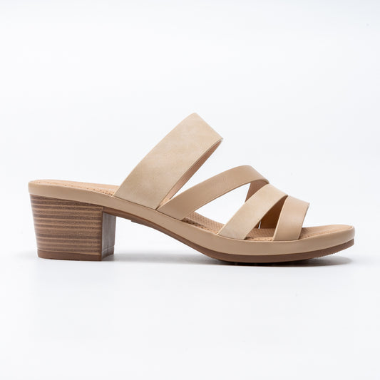 Skulpted Grace Sandals- Beige Casual Wear