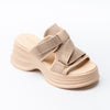 The Onyx Wedge - Beige Heels