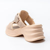 The Onyx Wedge - Beige Heels