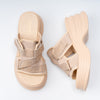 The Onyx Wedge - Beige Heels