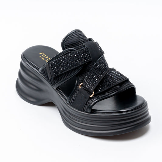 The Onyx Wedge - Black Heels
