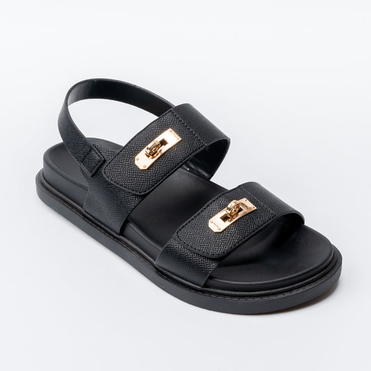 TwistLock Charm - Black Sandals