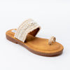 Pearl Whisper - Cream Toe‑Loop Slide