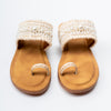 Pearl Whisper - Cream Toe‑Loop Slide