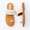 Pearl Whisper - Cream Toe‑Loop Slide