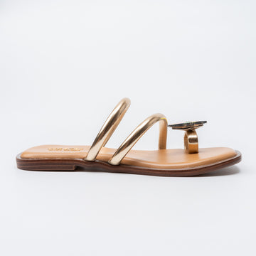 Butterfly Kiss - Gold Flats