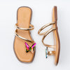 Butterfly Kiss - Gold Flats